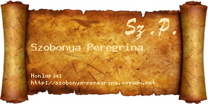 Szobonya Peregrina névjegykártya